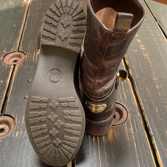 Michael Kors Ankle Boots with Goldtone Hardware and Lug Sole - Picture 11 of 12